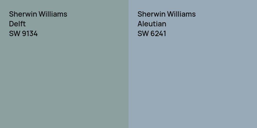 Sherwin Williams Delft vs. Sherwin Williams Aleutian