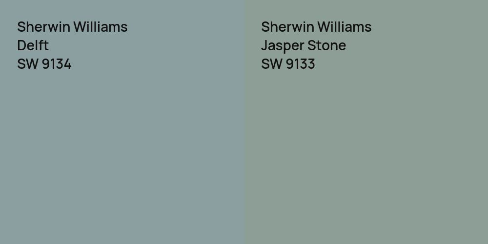 Sherwin Williams Delft vs. Sherwin Williams Jasper Stone