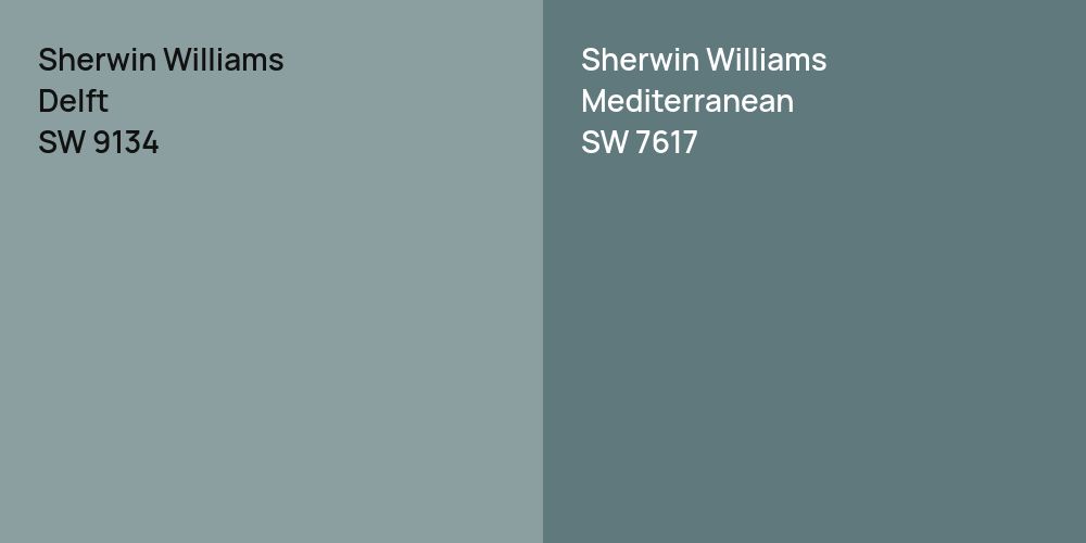 Sherwin Williams Delft vs. Sherwin Williams Mediterranean