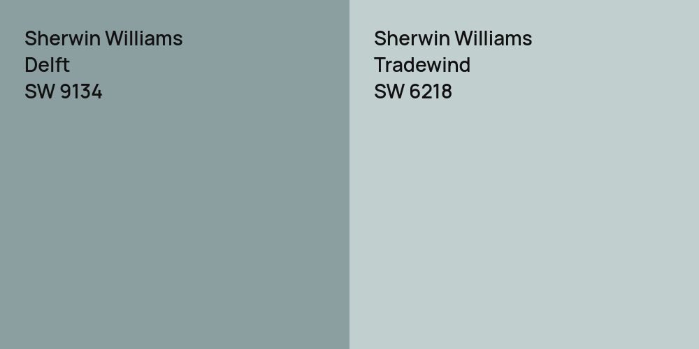 Sherwin Williams Delft vs. Sherwin Williams Tradewind