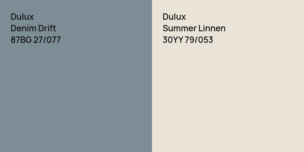 Dulux Denim Drift vs. Dulux Summer Linnen