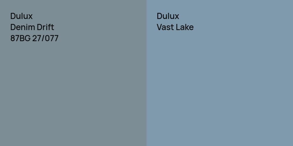 Dulux Denim Drift vs. Dulux Vast Lake