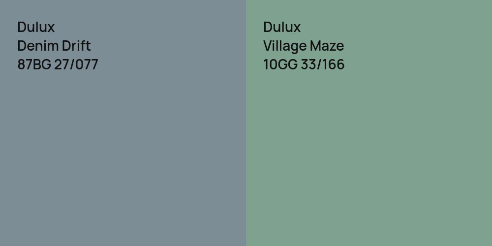 Dulux Denim Drift vs. Dulux Village Maze