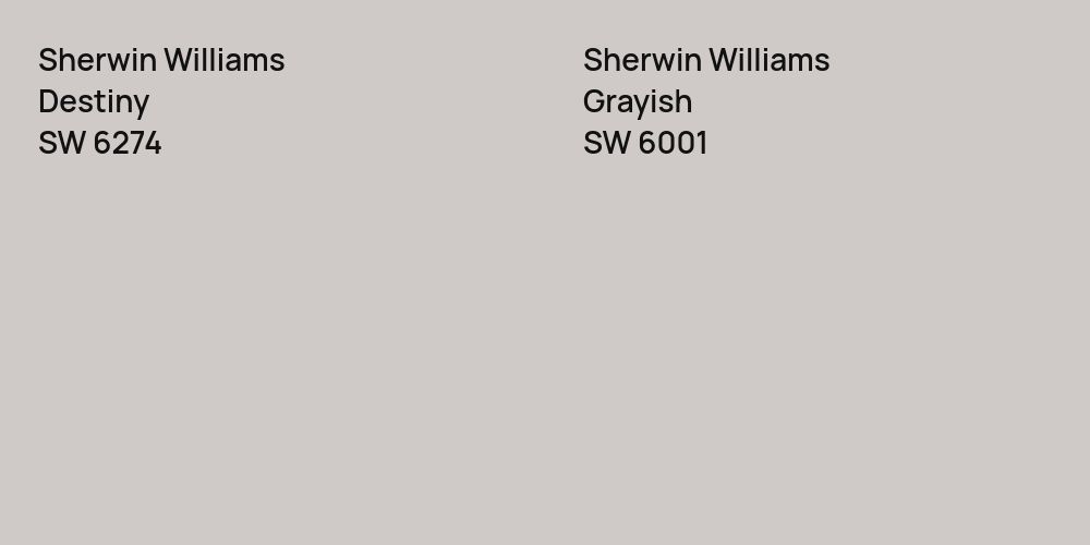 Sherwin Williams Destiny vs. Sherwin Williams Grayish