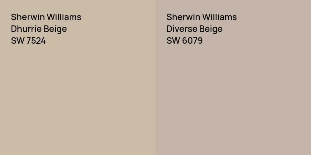 Sherwin Williams Dhurrie Beige vs. Sherwin Williams Diverse Beige