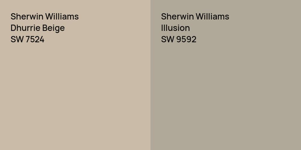 Sherwin Williams Dhurrie Beige vs. Sherwin Williams Illusion