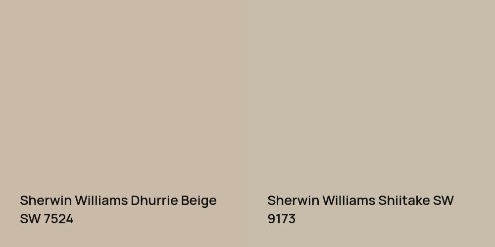 Sherwin Williams Dhurrie Beige vs. Sherwin Williams Shiitake