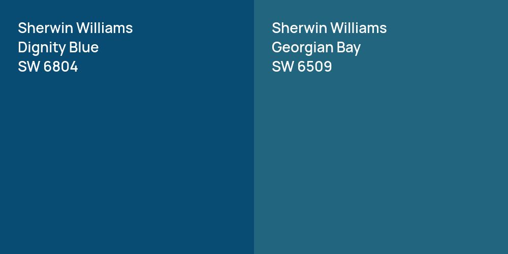 Sherwin Williams Dignity Blue vs. Sherwin Williams Georgian Bay