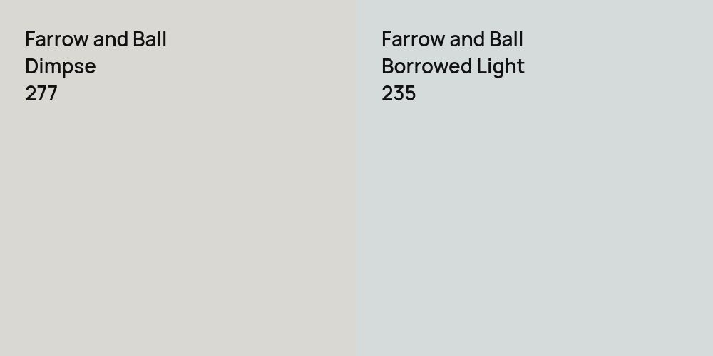 Farrow and Ball Dimpse vs. Farrow and Ball Borrowed Light