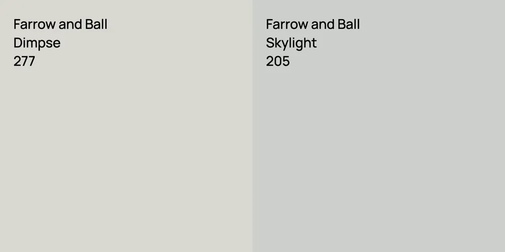 Farrow and Ball Dimpse vs. Farrow and Ball Skylight