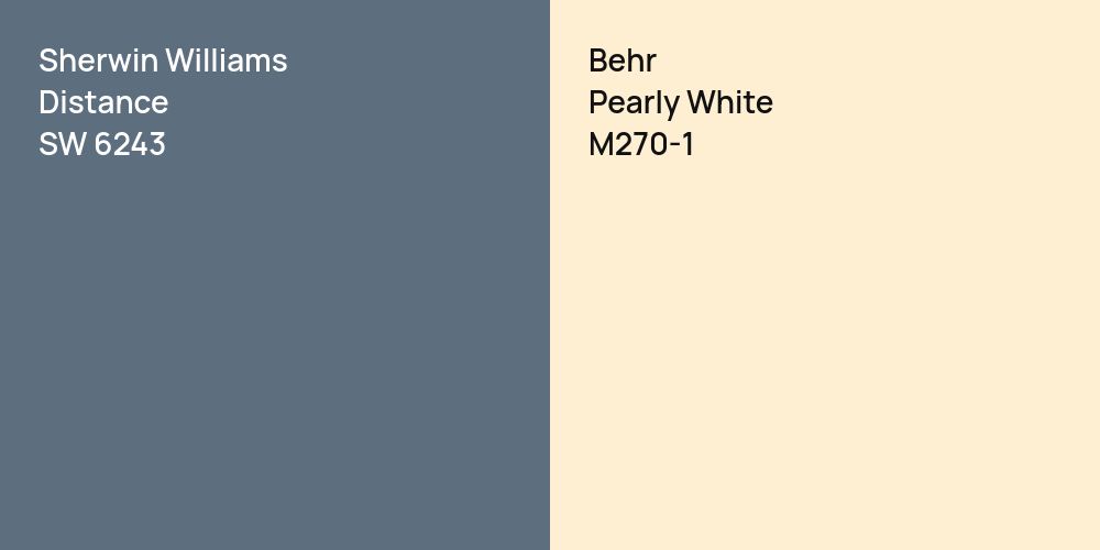 Sherwin Williams Distance vs. Behr Pearly White