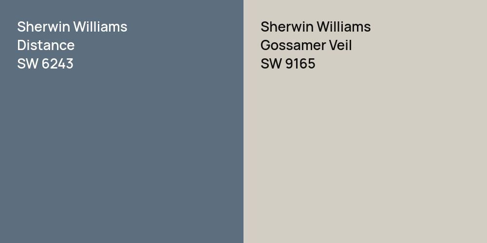 Sherwin Williams Distance vs. Sherwin Williams Gossamer Veil