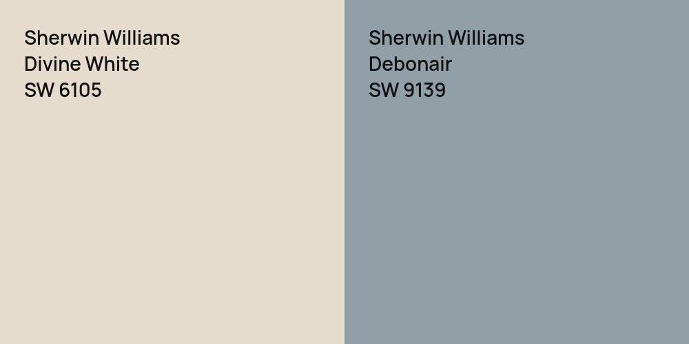 Sherwin Williams Divine White vs. Sherwin Williams Debonair