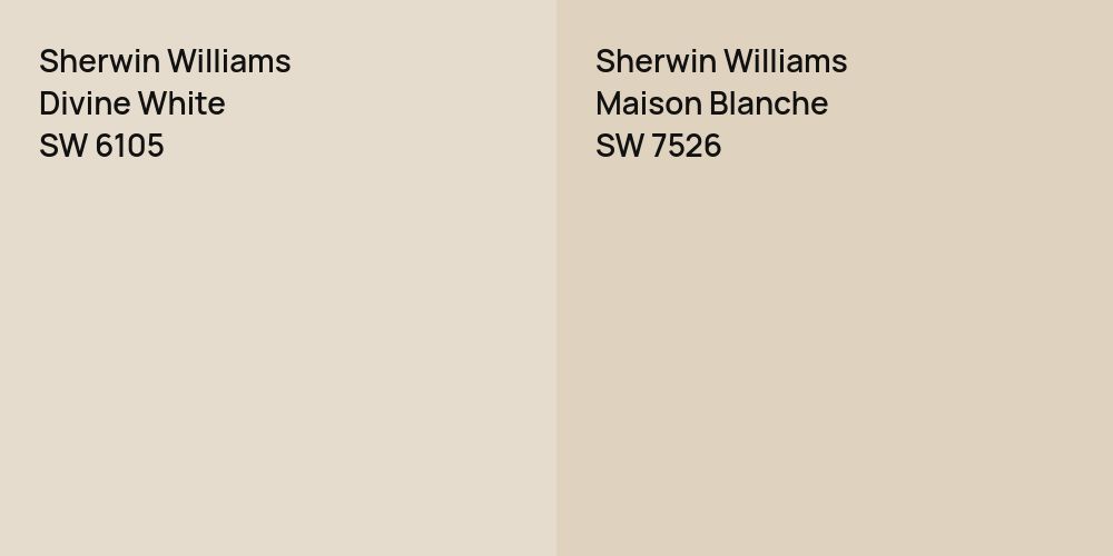 Sherwin Williams Divine White vs. Sherwin Williams Maison Blanche