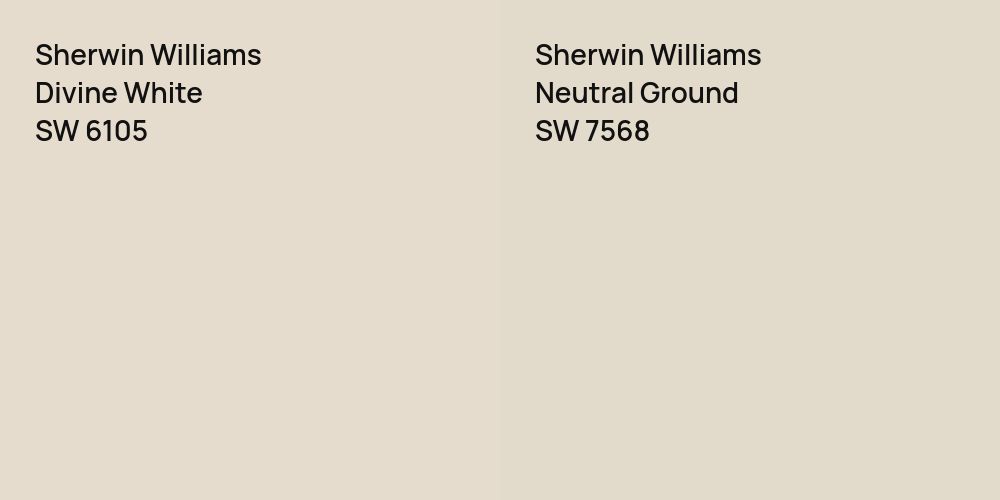 Sherwin Williams Divine White vs. Sherwin Williams Neutral Ground