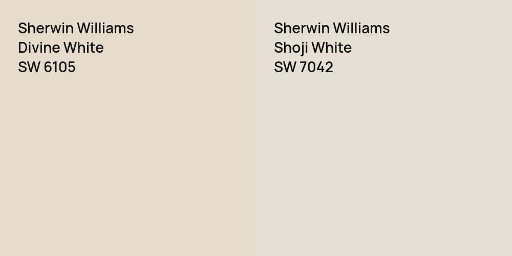 Sherwin Williams Divine White vs. Sherwin Williams Shoji White