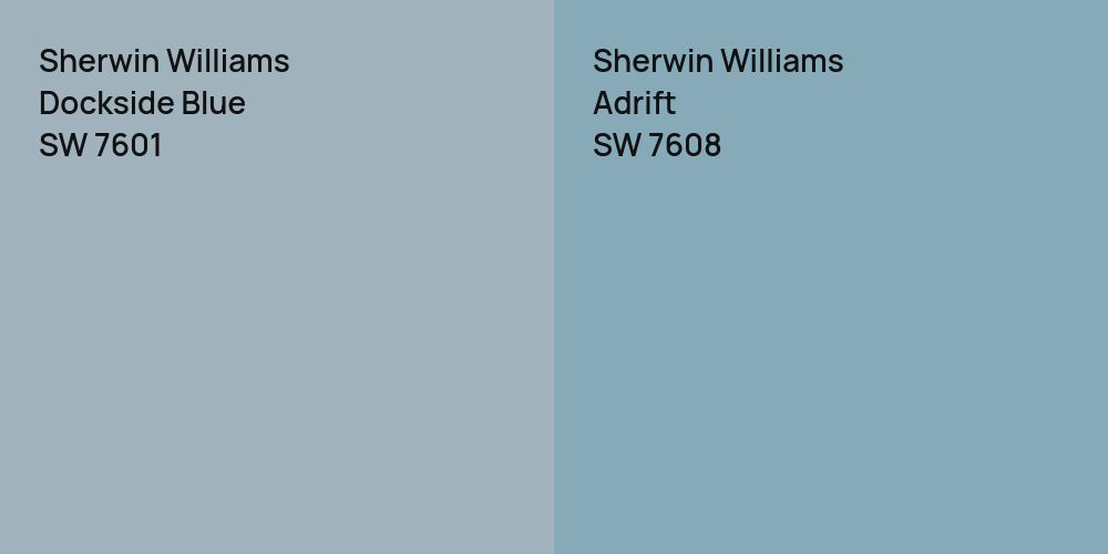 Sherwin Williams Dockside Blue vs. Sherwin Williams Adrift