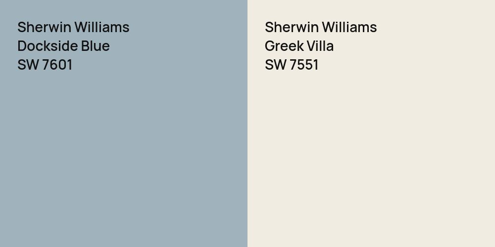 Sherwin Williams Dockside Blue vs. Sherwin Williams Greek Villa