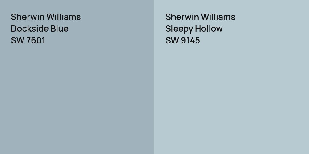 Sherwin Williams Dockside Blue vs. Sherwin Williams Sleepy Hollow