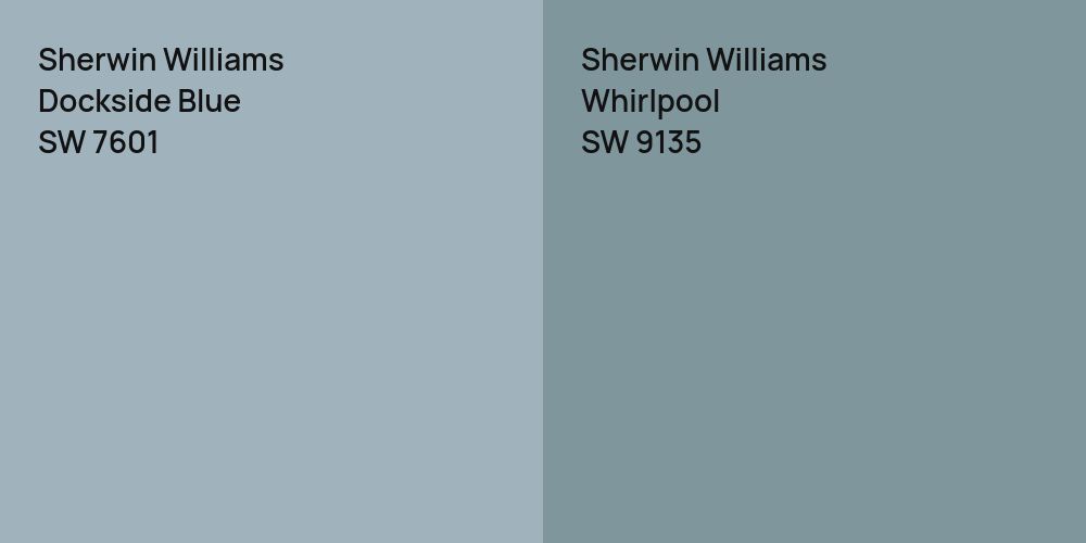 Sherwin Williams Dockside Blue vs. Sherwin Williams Whirlpool