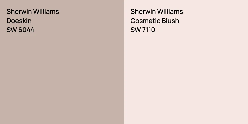 Sherwin Williams Doeskin vs. Sherwin Williams Cosmetic Blush