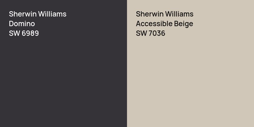 Sherwin Williams Domino vs. Sherwin Williams Accessible Beige