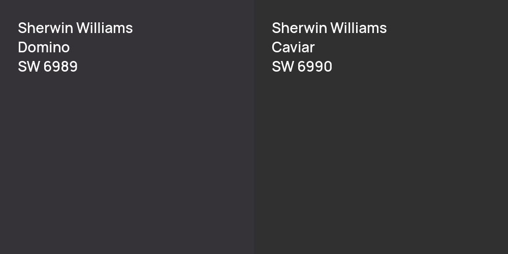 Sherwin Williams Domino vs. Sherwin Williams Caviar