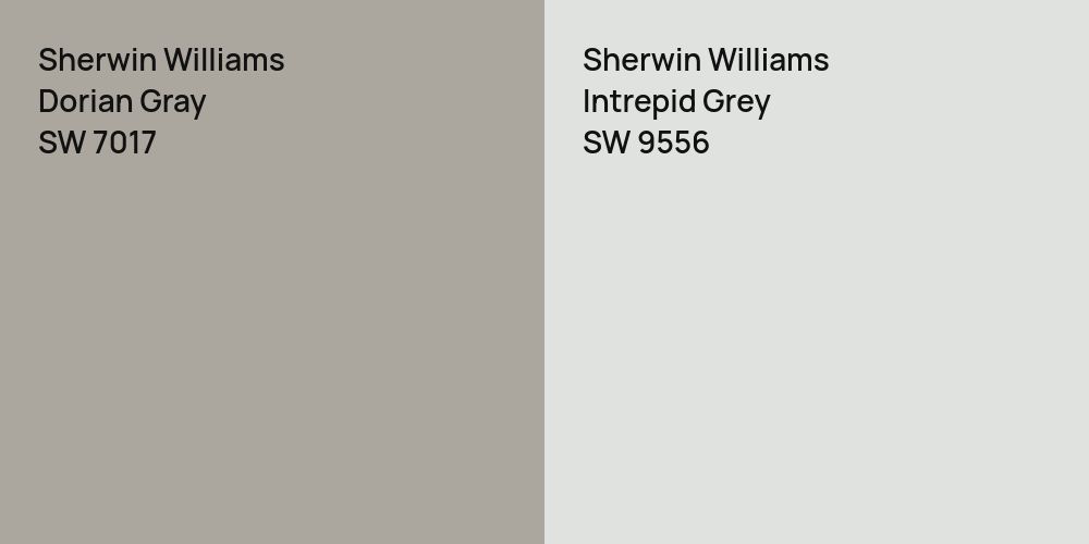 Sherwin Williams Dorian Gray vs. Sherwin Williams Intrepid Grey