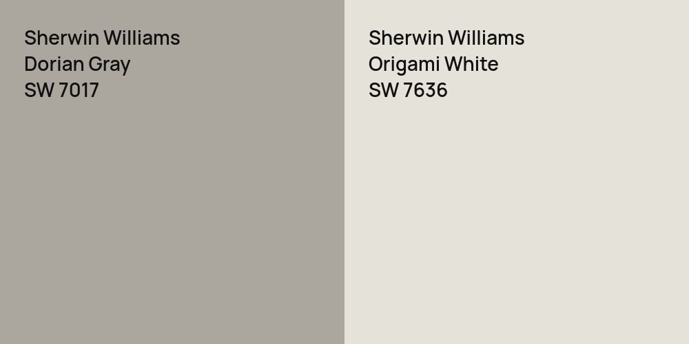 Sherwin Williams Dorian Gray vs. Sherwin Williams Origami White