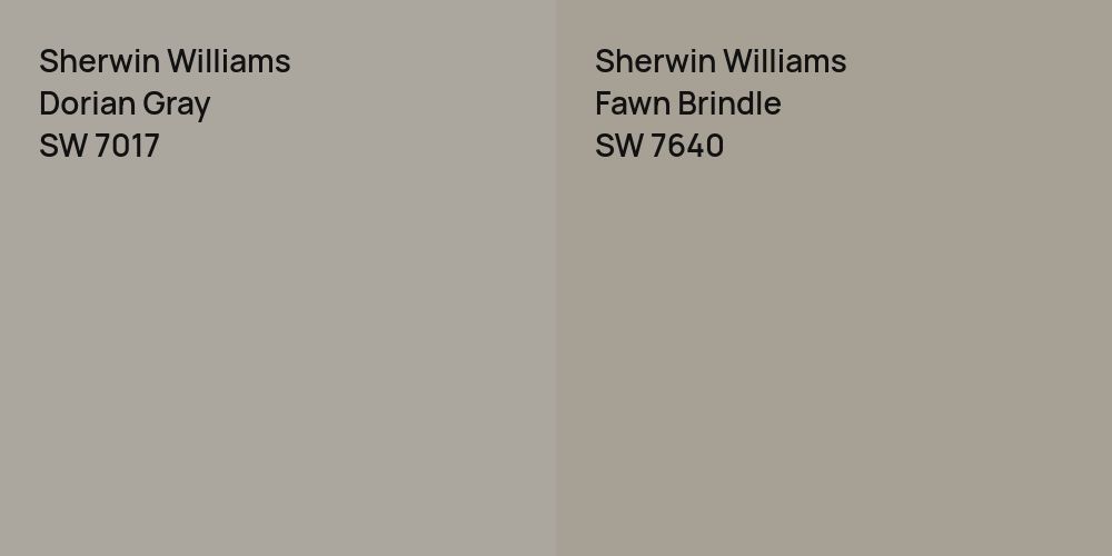 Sherwin Williams Dorian Gray vs. Sherwin Williams Fawn Brindle