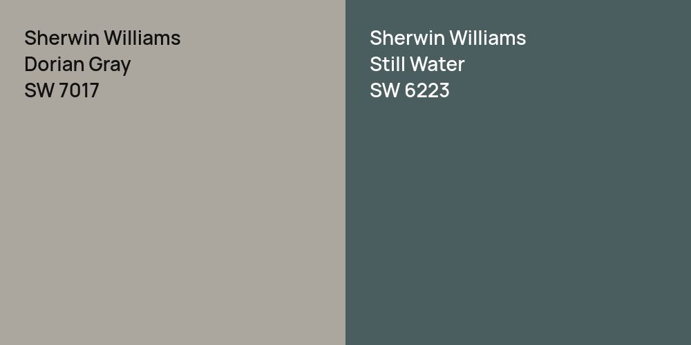 Sherwin Williams Dorian Gray vs. Sherwin Williams Still Water