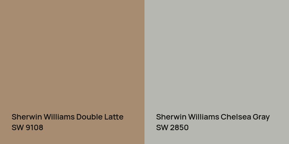 Sherwin Williams Double Latte vs. Sherwin Williams Chelsea Gray