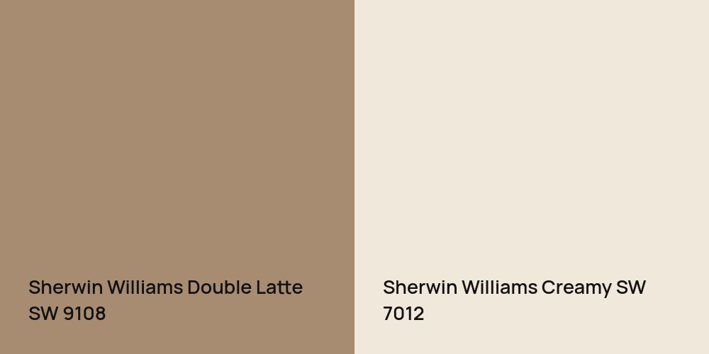 Sherwin Williams Double Latte vs. Sherwin Williams Creamy