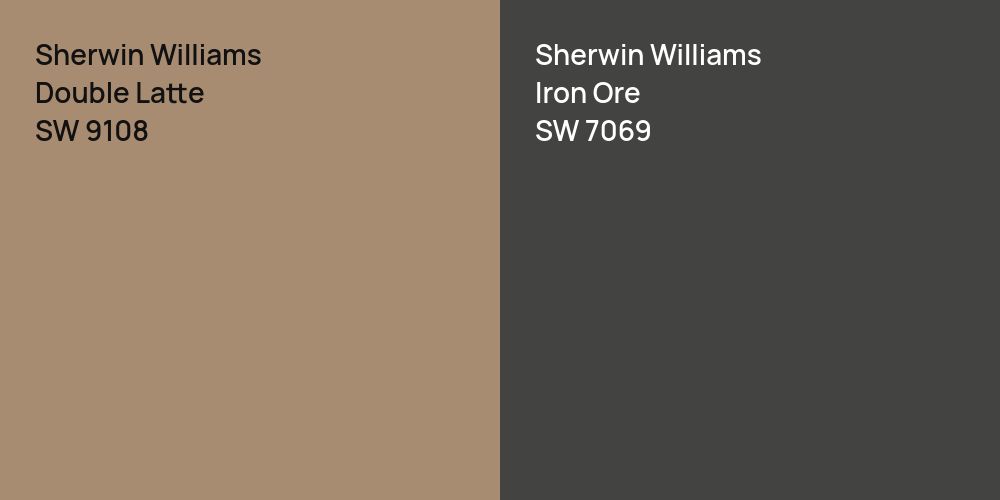 Sherwin Williams Double Latte vs. Sherwin Williams Iron Ore