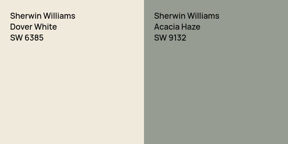 Sherwin Williams Dover White vs. Sherwin Williams Acacia Haze