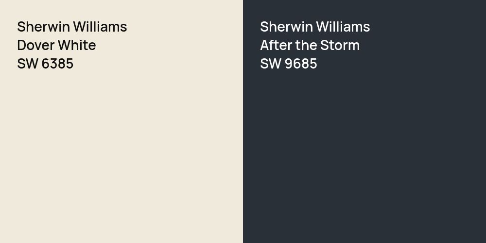 Sherwin Williams Dover White vs. Sherwin Williams After the Storm