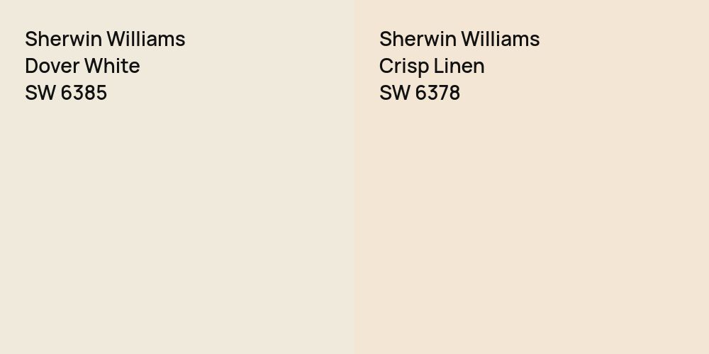 Sherwin Williams Dover White vs. Sherwin Williams Crisp Linen