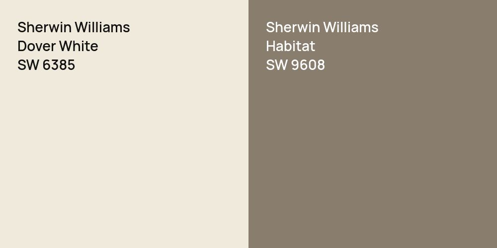 Sherwin Williams Dover White vs. Sherwin Williams Habitat