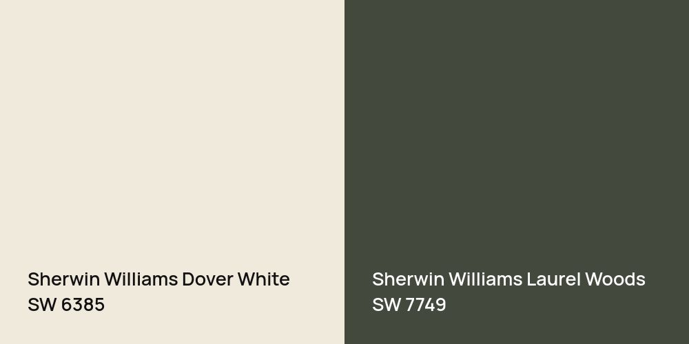 Sherwin Williams Dover White vs. Sherwin Williams Laurel Woods