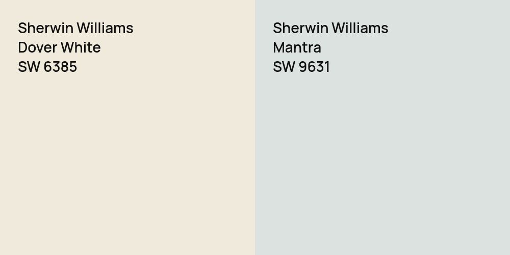 Sherwin Williams Dover White vs. Sherwin Williams Mantra