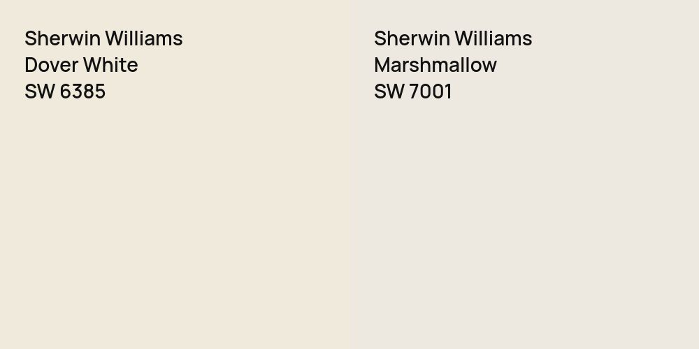 Sherwin Williams Dover White vs. Sherwin Williams Marshmallow