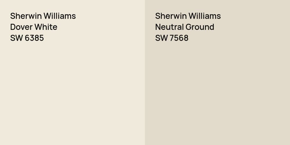 Sherwin Williams Dover White vs. Sherwin Williams Neutral Ground