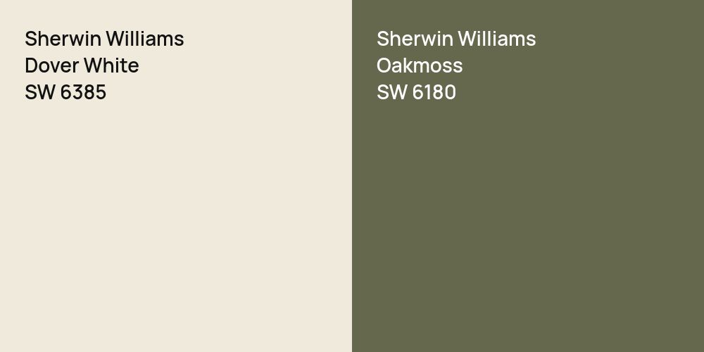 Sherwin Williams Dover White vs. Sherwin Williams Oakmoss