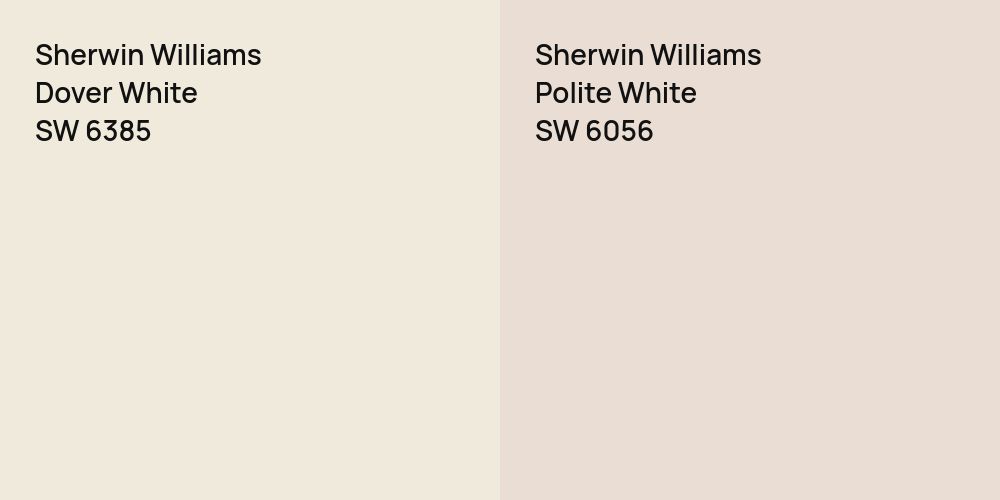 Sherwin Williams Dover White vs. Sherwin Williams Polite White