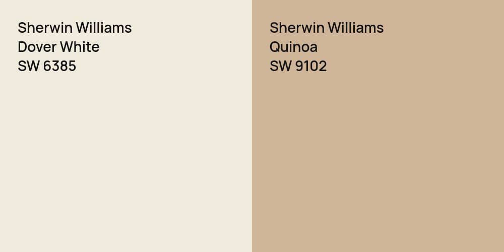 Sherwin Williams Dover White vs. Sherwin Williams Quinoa