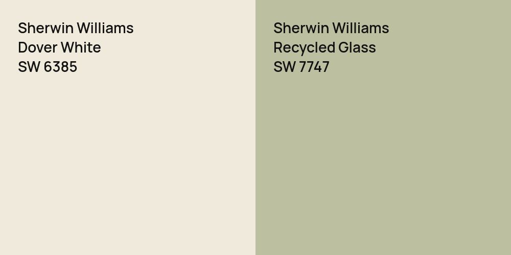 Sherwin Williams Dover White vs. Sherwin Williams Recycled Glass