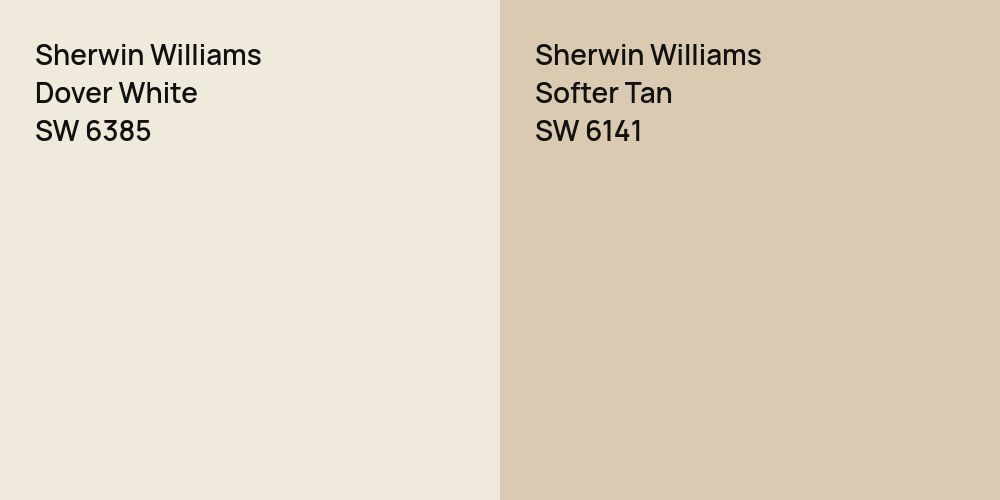 Sherwin Williams Dover White vs. Sherwin Williams Softer Tan