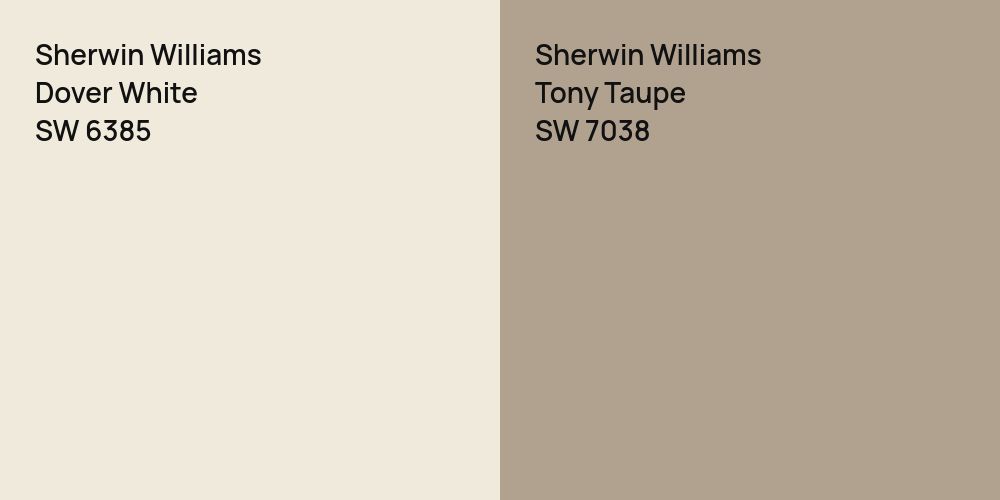 Sherwin Williams Dover White vs. Sherwin Williams Tony Taupe