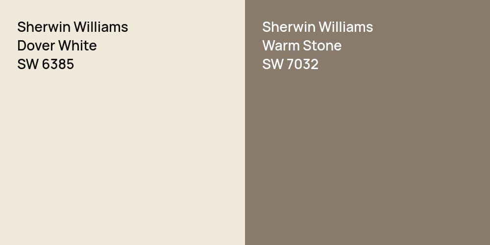 Sherwin Williams Dover White vs. Sherwin Williams Warm Stone