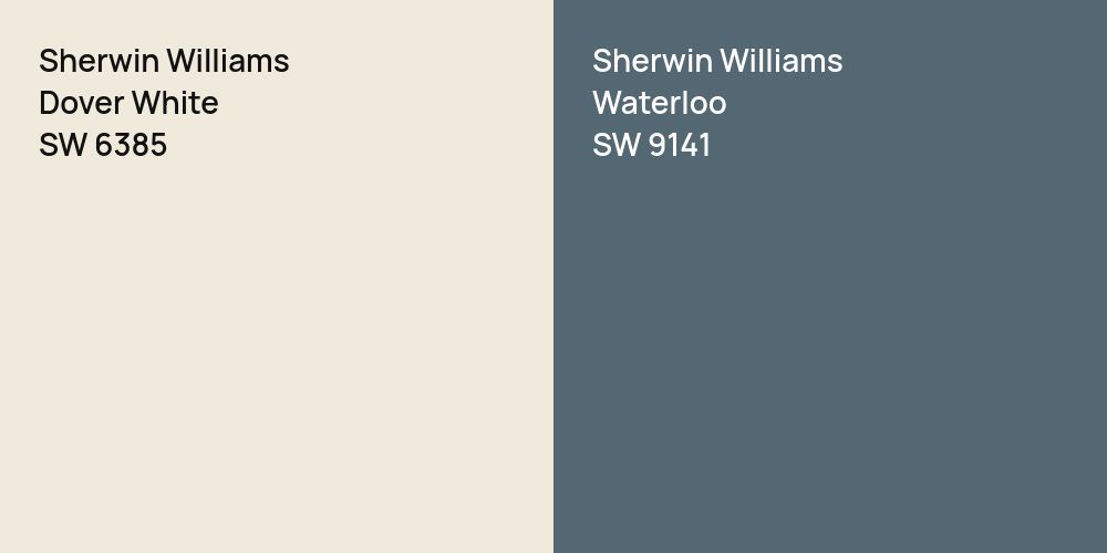 Sherwin Williams Dover White vs. Sherwin Williams Waterloo